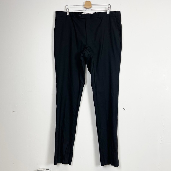 JB Britches Dress Pants Mens 40R Black Wool Blend NWOT NEW Hem to Length - Picture 1 of 11
